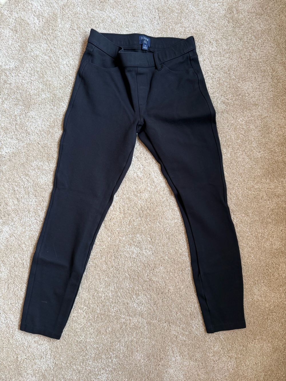 J. Crew Black Stretch Waistband Pants